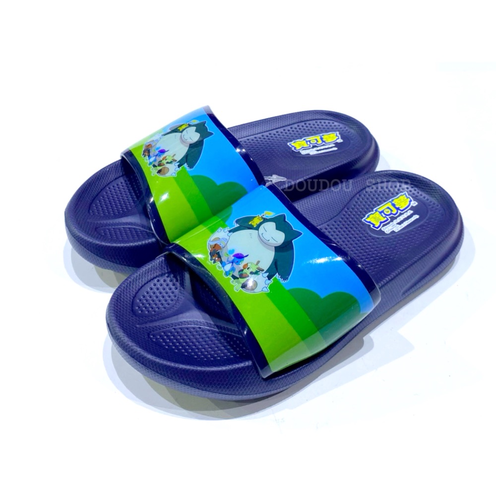台灣製 限量特惠 Pokémon 寶可夢 童鞋 皮卡丘 卡比獸 膠面印刷造型 兒童 輕量 防水 拖鞋 兒童拖鞋 速乾-細節圖5