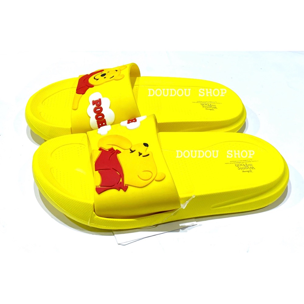 台灣製 維尼 Q彈 防水 拖鞋 兒童拖鞋 輕量 速乾 小熊維尼 兒童 室內拖 戶外拖-細節圖2