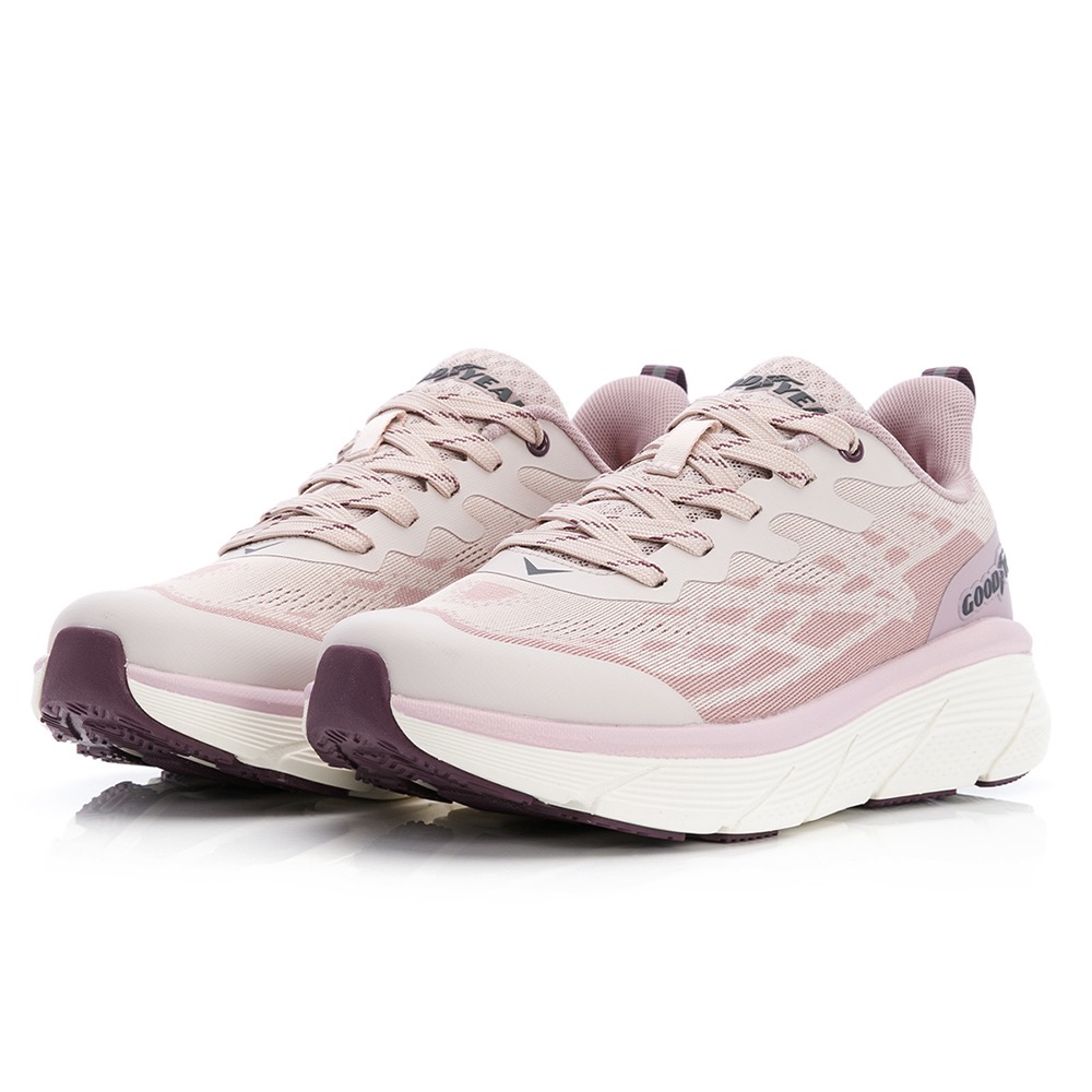 GOODYEAR 固特異 女 3E 寬楦 輕量 緩震 透氣 運動鞋 夜間反光 防臭鞋墊 粉紫-細節圖2