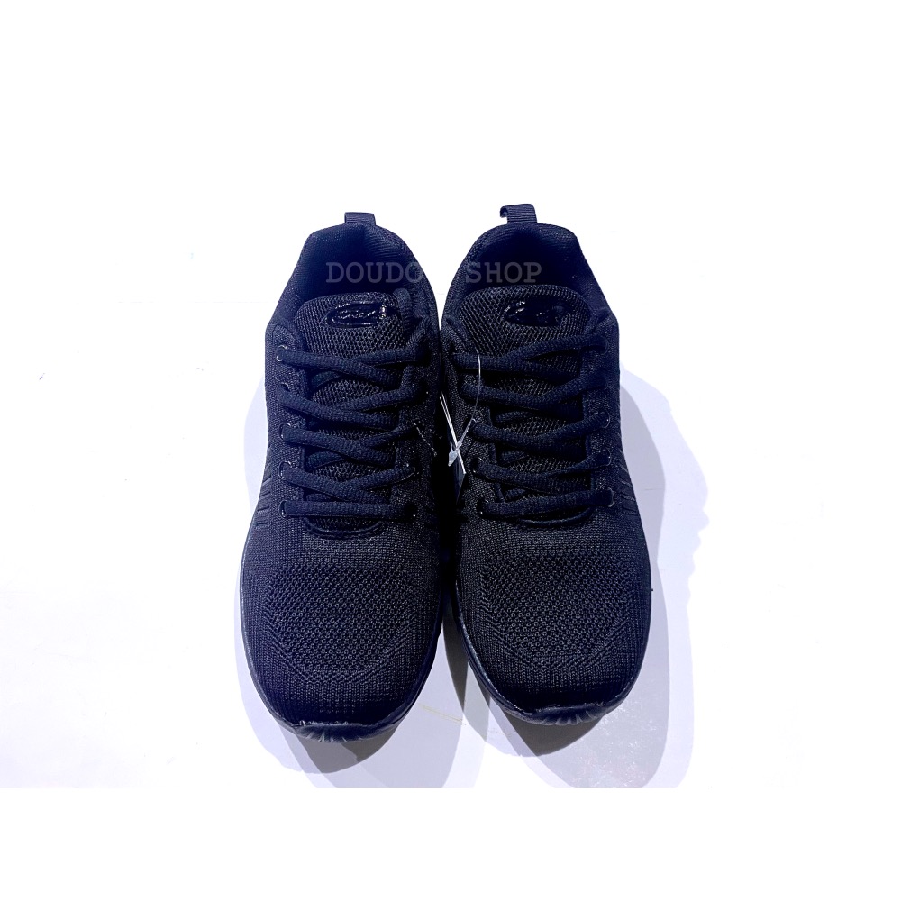 台灣 現貨+預購✨黑色  寬楦 慢跑鞋 輕量 透氣 飛織 緩震  全黑 黑色運動鞋 私校 運動鞋 健走鞋 23～25-細節圖3