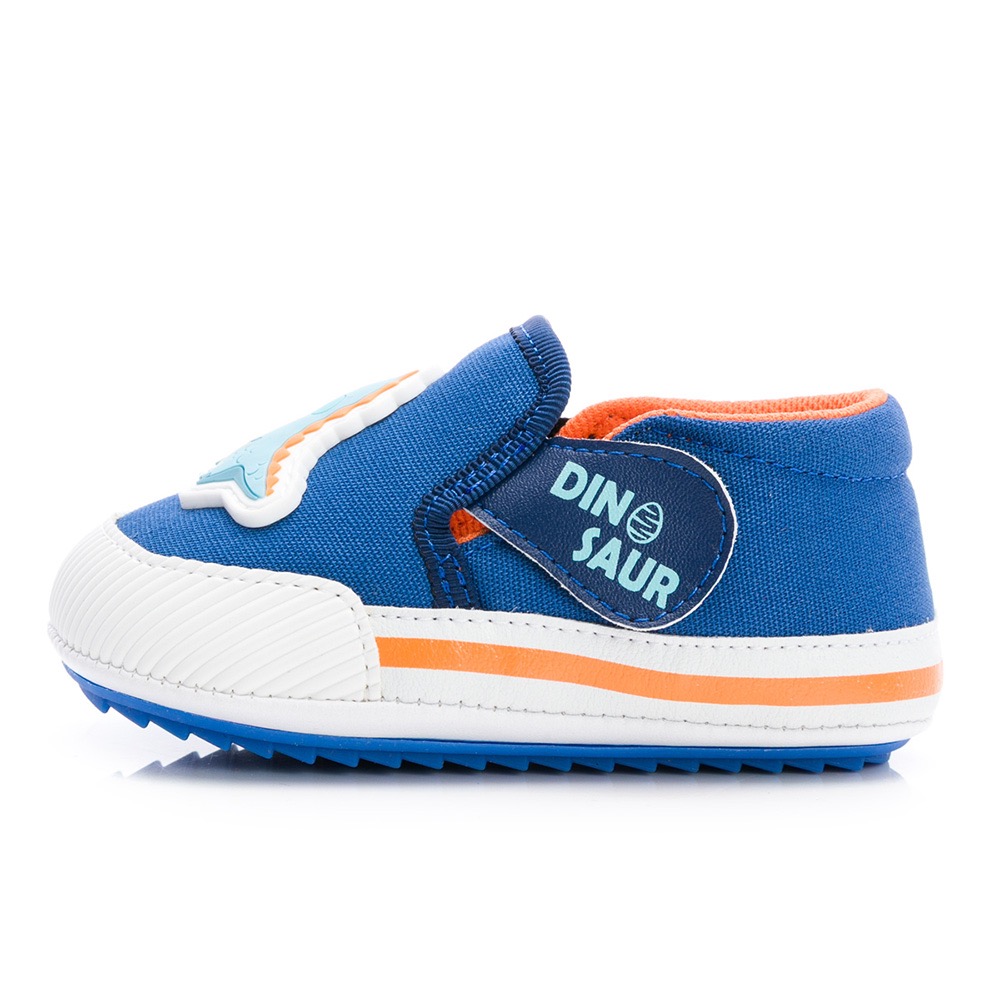 台灣製  ARNOR 恐龍探險隊 雙魔鬼氈 透氣 防滑 軟底 寶寶鞋 學步鞋 藍-細節圖4