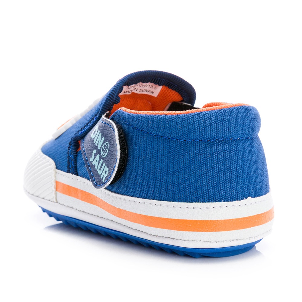 台灣製  ARNOR 恐龍探險隊 雙魔鬼氈 透氣 防滑 軟底 寶寶鞋 學步鞋 藍-細節圖5