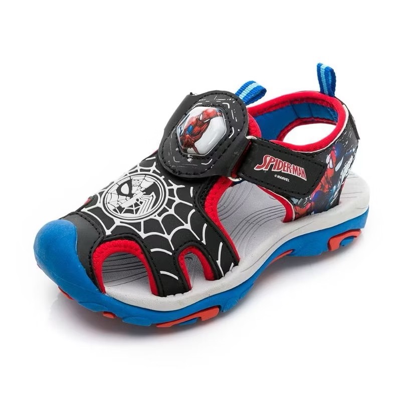 限量特價 🔥 MARVEL漫威 蜘蛛人 電燈 護趾 涼鞋 輕量 運動涼鞋 魔鬼氈 夜間反光  柔軟中底 耐磨 護趾 童-細節圖4