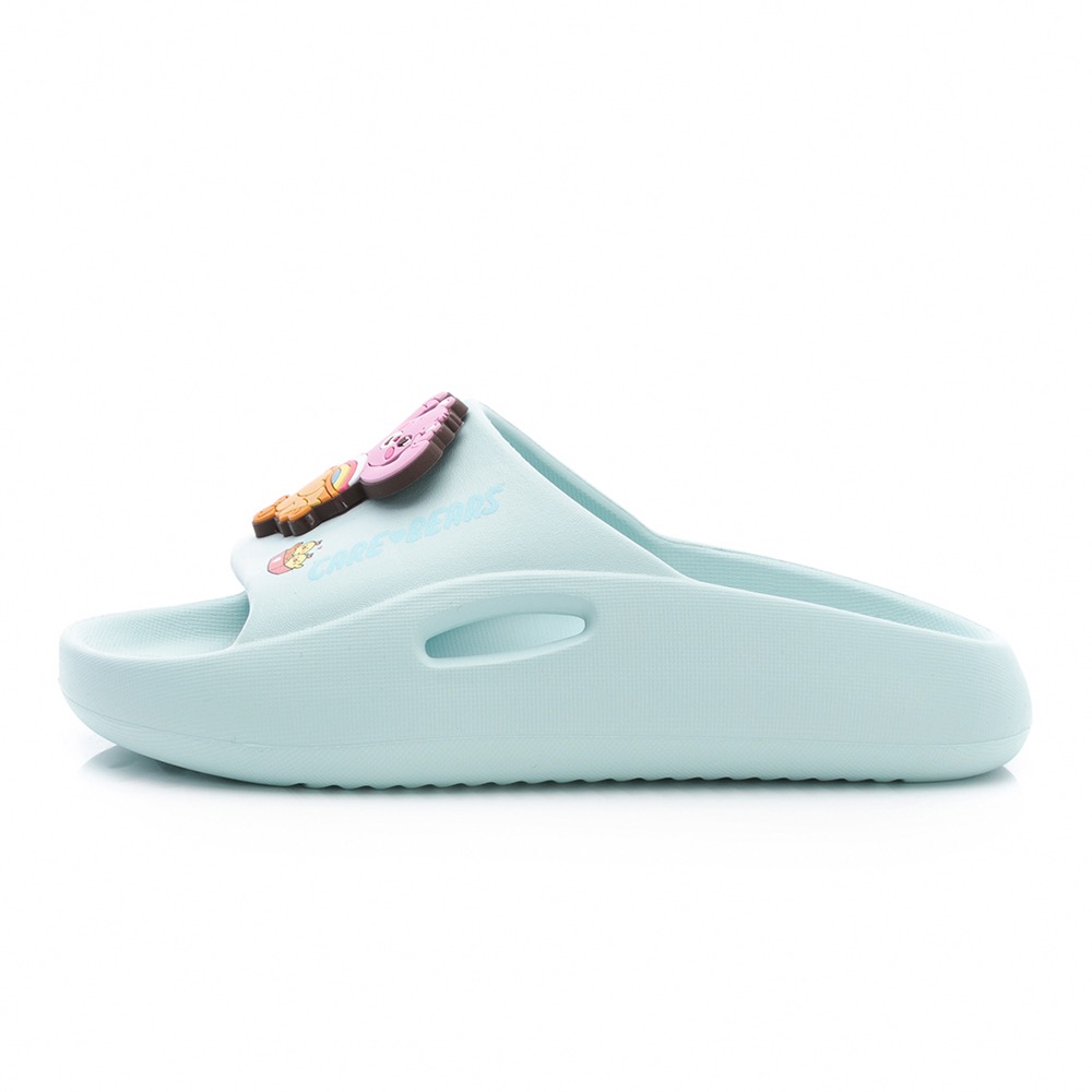 台灣製 17～21 彩虹熊 CARE BEARS 兒童 輕量 防水 速乾 Q彈 拖鞋 兒童拖鞋 紫 綠-細節圖3