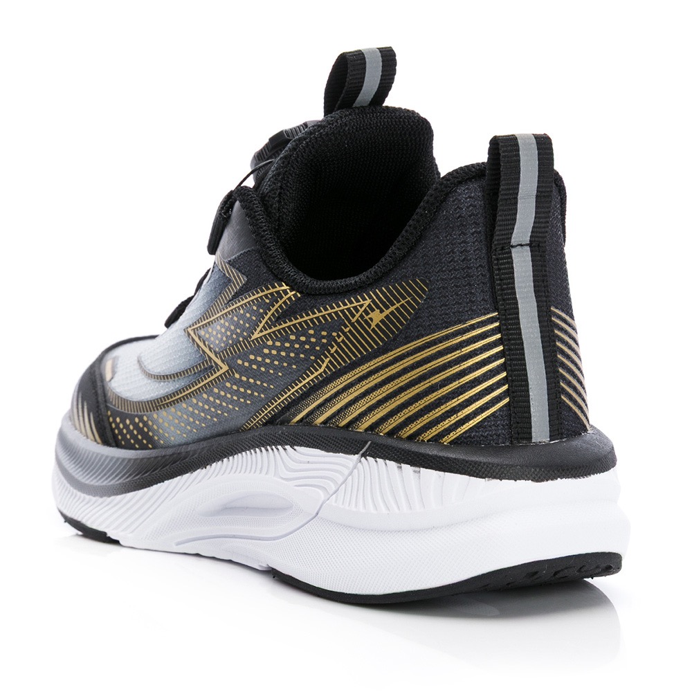 ARNOR 童 旋轉鞋扣 透氣 輕量 緩震 運動鞋 跑鞋 Q彈 黑金 兒童運動鞋-細節圖4