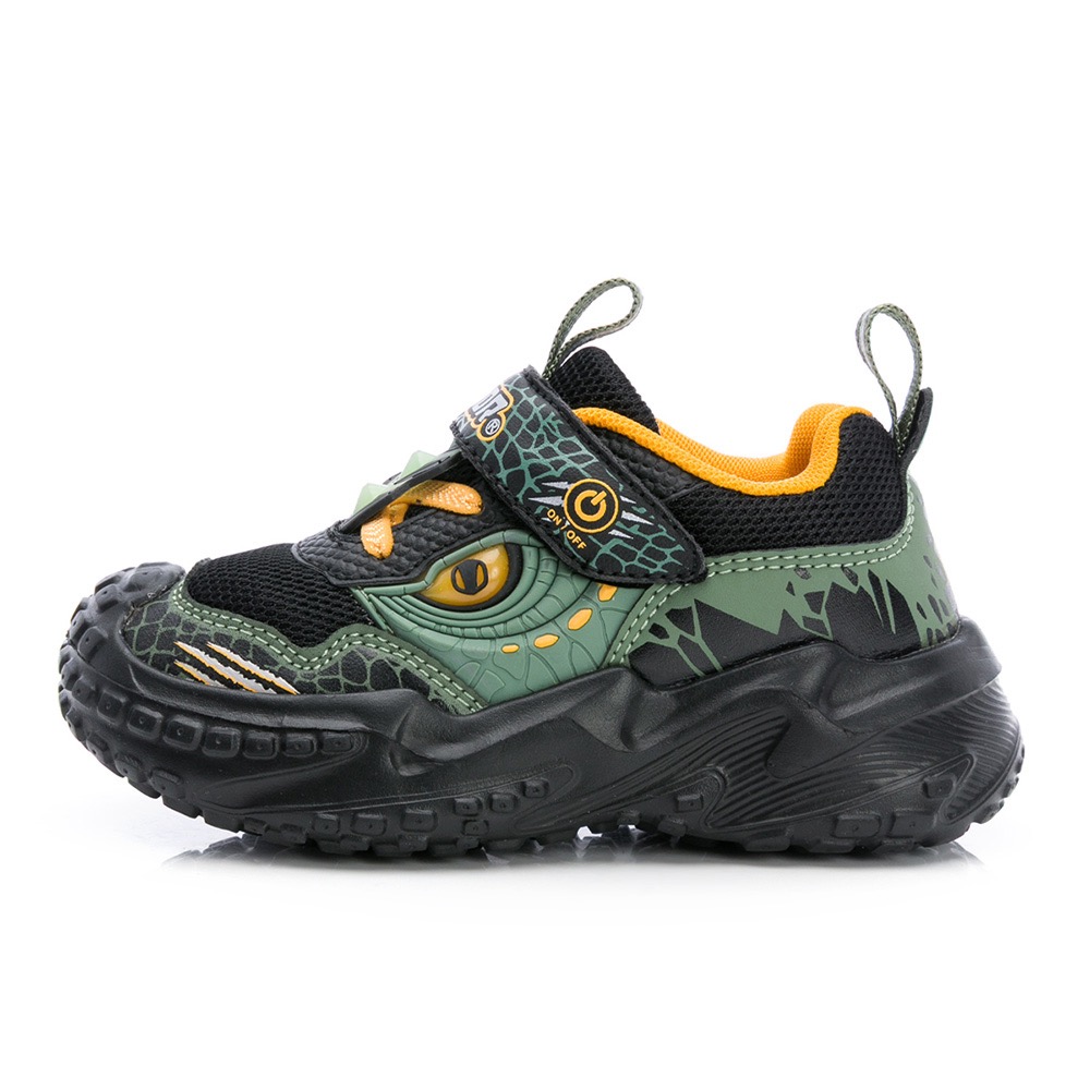 ARNOR  恐龍探險隊 兒童 電燈鞋 運動鞋 足弓機能鞋墊 輕量 透氣 恐龍 電燈鞋 綠-細節圖4