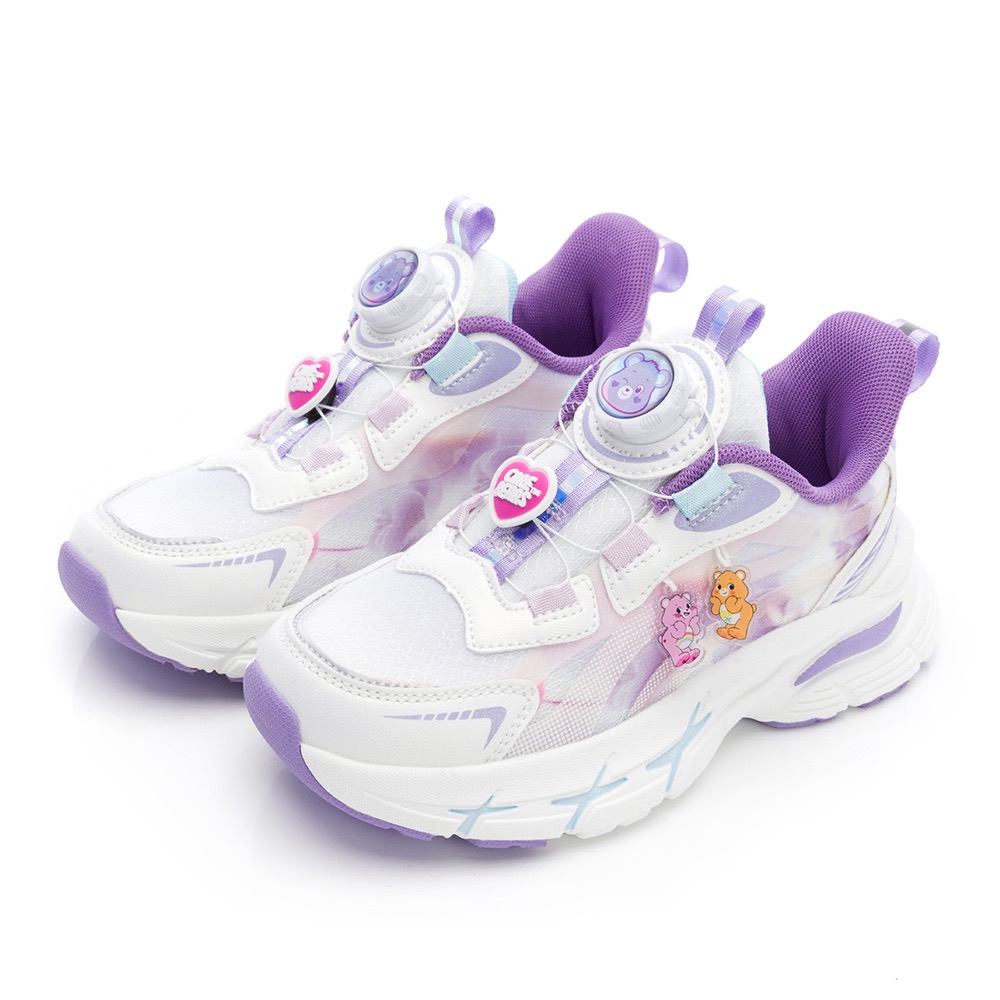 CareBears 彩虹熊 兒童 旋轉扣 運動鞋 輕量 透氣 兒童球鞋 兒童運動鞋 粉紅 紫-細節圖6