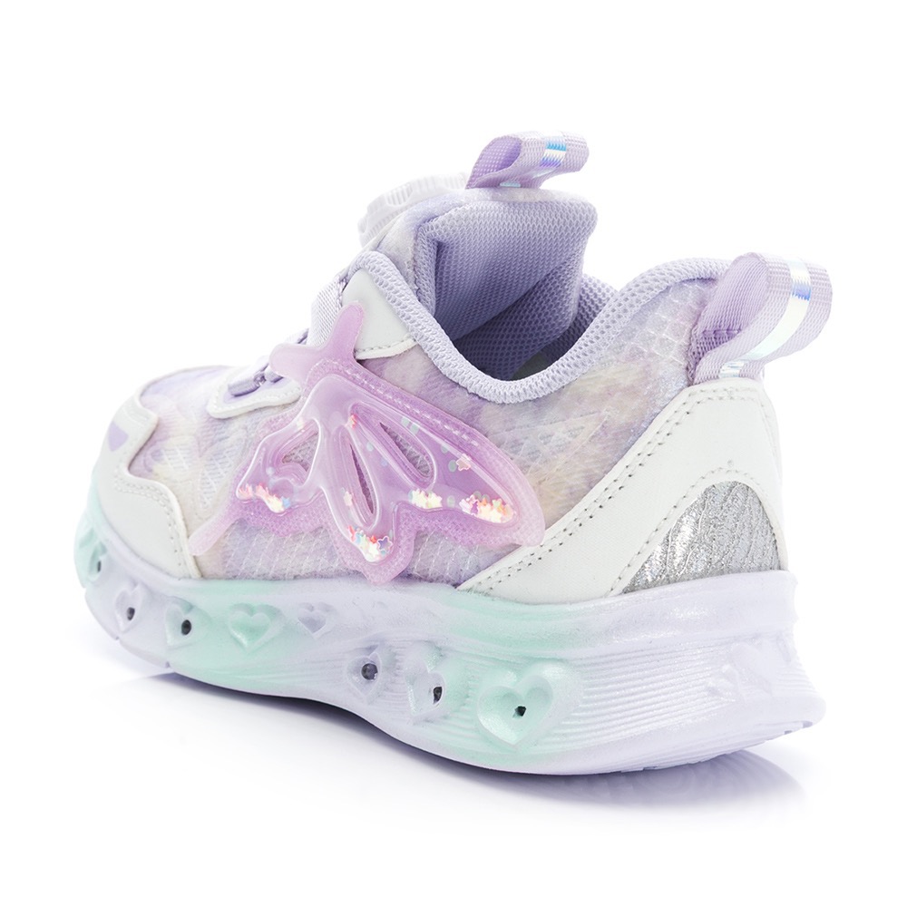 Frozen 冰雪奇緣 兒童 旋轉扣 電燈 運動鞋 輕量 透氣 柔軟 夜間反光 兒童球鞋 兒童運動鞋 紫 女童 運動鞋-細節圖4