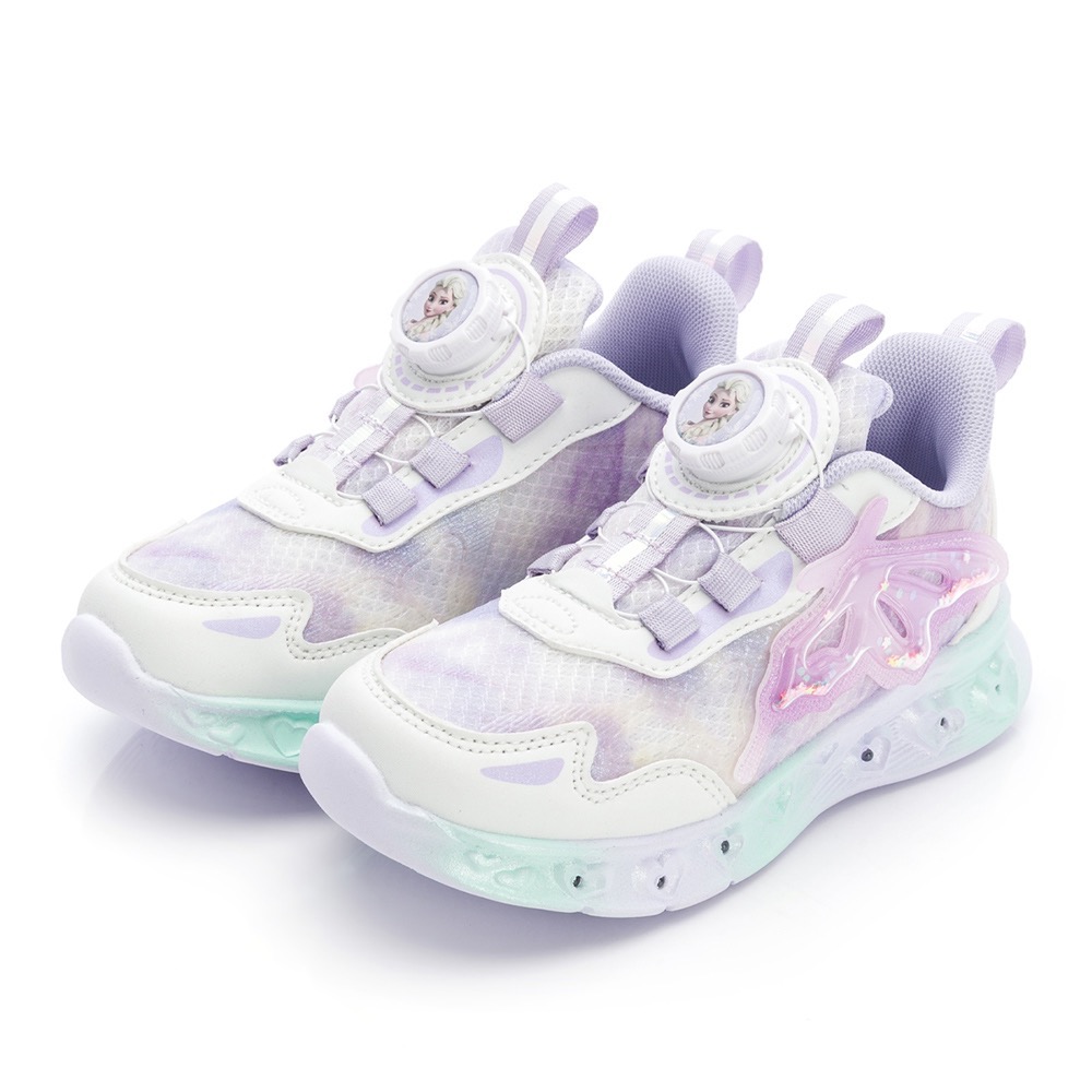 Frozen 冰雪奇緣 兒童 旋轉扣 電燈 運動鞋 輕量 透氣 柔軟 夜間反光 兒童球鞋 兒童運動鞋 紫 女童 運動鞋-細節圖6