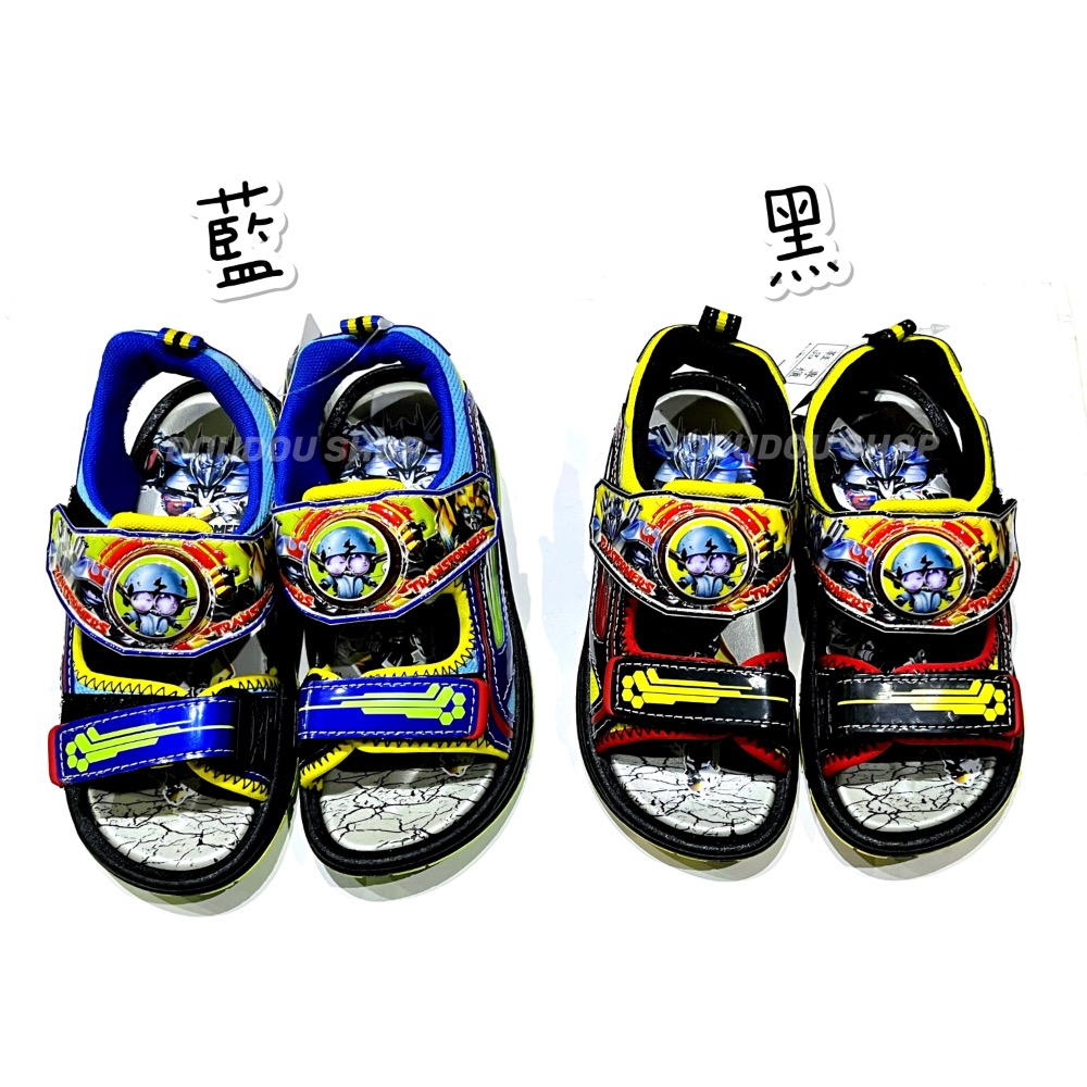 台灣製 限量特惠 20號 21號 TRANSFORMERS 變形金剛 電燈 涼鞋 止滑 兒童涼鞋 男童-細節圖2