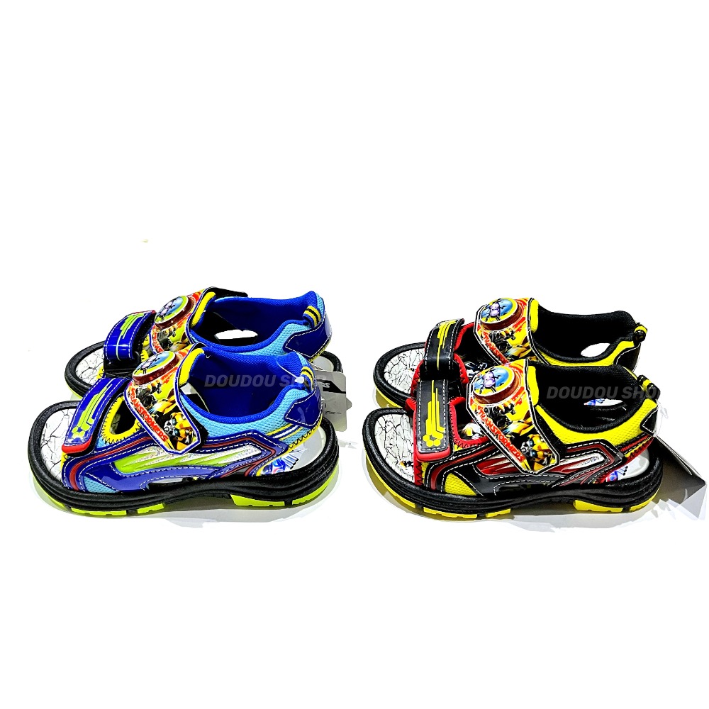 台灣製 限量特惠 20號 21號 TRANSFORMERS 變形金剛 電燈 涼鞋 止滑 兒童涼鞋 男童-細節圖3