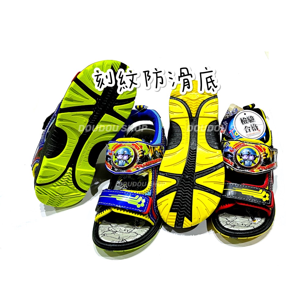 台灣製 限量特惠 20號 21號 TRANSFORMERS 變形金剛 電燈 涼鞋 止滑 兒童涼鞋 男童-細節圖4