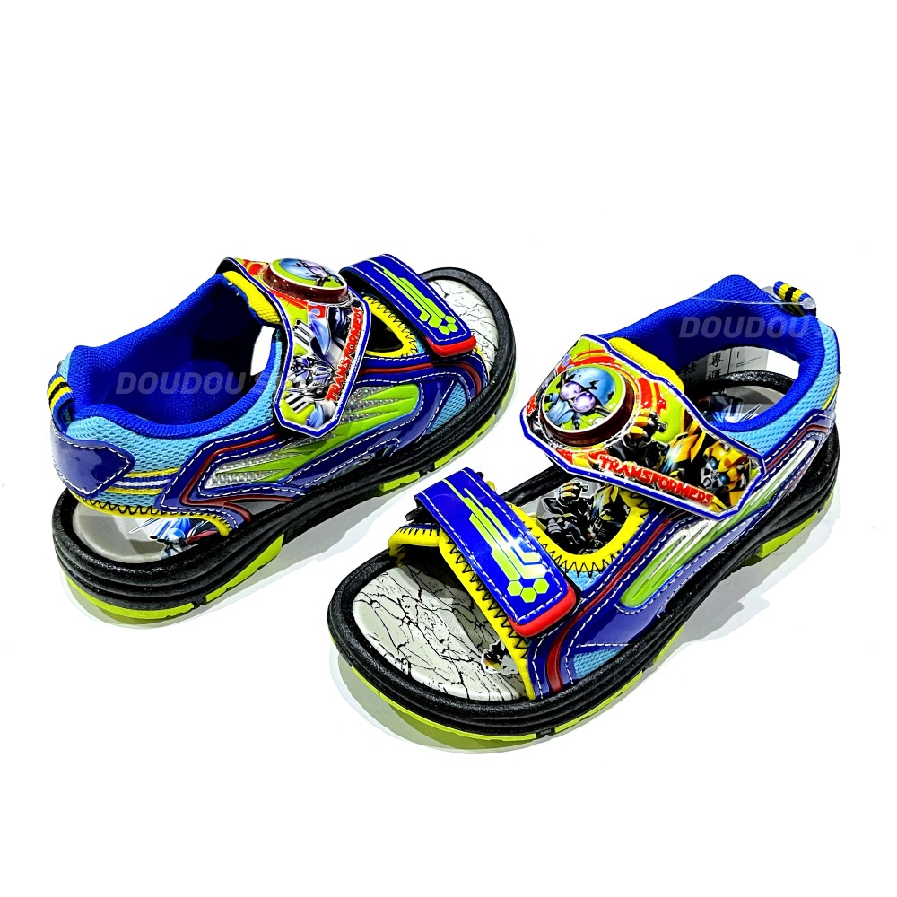 台灣製 限量特惠 20號 21號 TRANSFORMERS 變形金剛 電燈 涼鞋 止滑 兒童涼鞋 男童-細節圖6