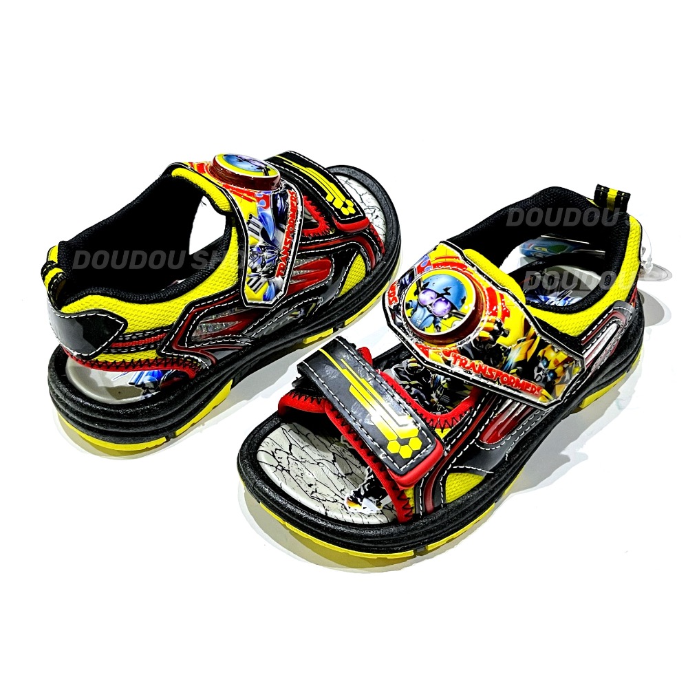 台灣製 限量特惠 20號 21號 TRANSFORMERS 變形金剛 電燈 涼鞋 止滑 兒童涼鞋 男童-細節圖7