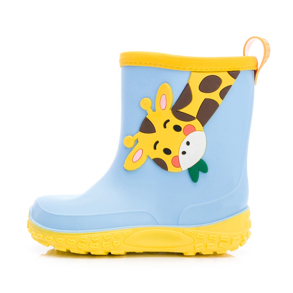 ARNOR 動物派對 長頸鹿 兔子 兒童雨靴 兒童雨鞋 輕量 防水 舒適 柔軟 耐磨 抓地 雨鞋 男童 女童 粉 藍-細節圖2