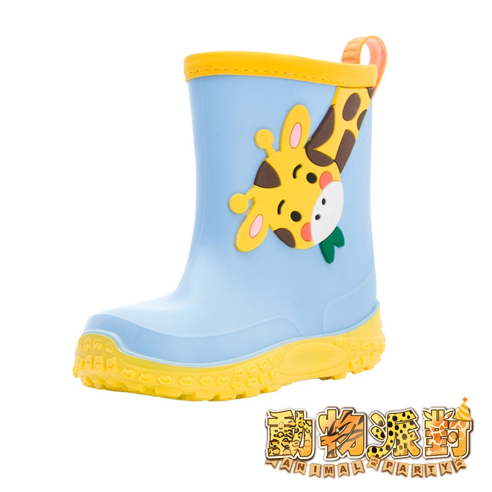 ARNOR 動物派對 長頸鹿 兔子 兒童雨靴 兒童雨鞋 輕量 防水 舒適 柔軟 耐磨 抓地 雨鞋 男童 女童 粉 藍-規格圖11