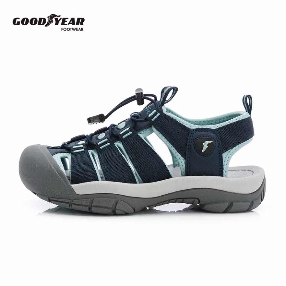 GOODYEAR 固特異 女 人體工學 束扣 護趾 運動 涼鞋 輕便 安全 護腳趾 防撞 抓地 耐磨 夜間反光 大童-規格圖11