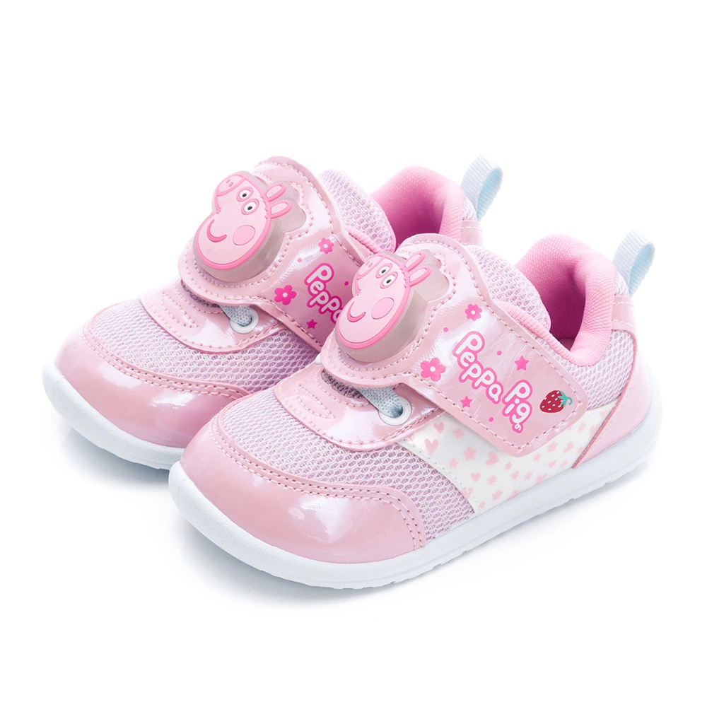 台灣製 正版授權 粉紅豬小妹 Peppa Pig 佩佩豬 童鞋 兒童電燈鞋 中童 兒童運動鞋 電燈鞋 透氣 止滑 粉紅-細節圖7