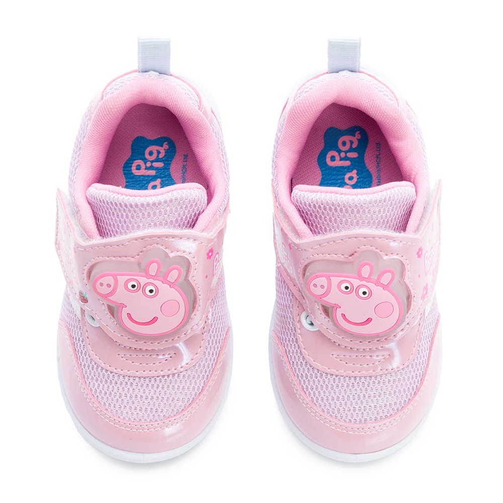 台灣製 正版授權 粉紅豬小妹 Peppa Pig 佩佩豬 童鞋 兒童電燈鞋 中童 兒童運動鞋 電燈鞋 透氣 止滑 粉紅-細節圖3