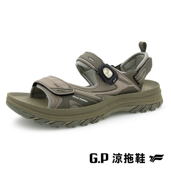 G.P 男款【BLOOM】綠藻科技涼拖鞋 磁扣 運動涼鞋 足弓支撐 高彈 緩震 止滑 涼鞋 拖鞋 兩穿 運動涼鞋-細節圖3