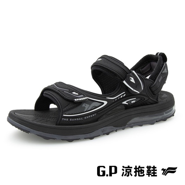 GP 男 磁扣 超緩震 氣墊 運動涼鞋 足弓支撐 高彈 緩震 止滑 涼鞋 拖鞋 兩穿 運動涼鞋-規格圖10