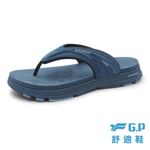 GP 男 運動 紓壓 厚底 拖鞋 高回彈 止滑 不塌陷 夾腳拖 人字拖 厚底拖 男拖-規格圖10
