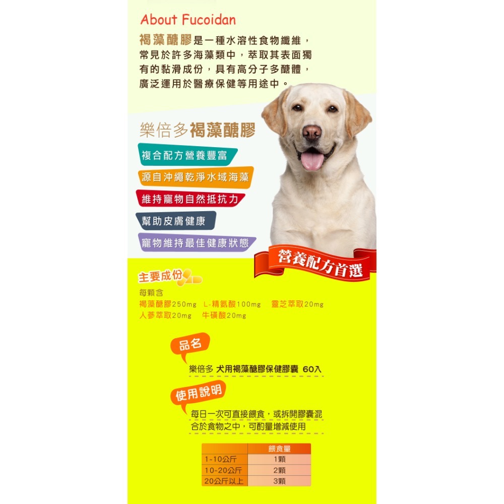 🐶寵物殿🐱 吉沛思 Zippets 樂倍多LAPETO 褐藻醣膠保健膠囊 犬用/60顆-細節圖3