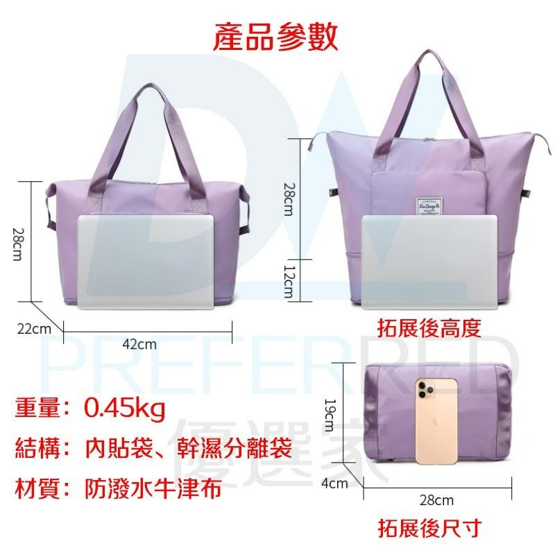 ⭐台灣現貨+升級加厚 優質旅行袋 高品質行李袋 擴容版旅行袋 可折疊旅行包 大容量登機包 行李包 運動包 折疊旅行袋-細節圖8
