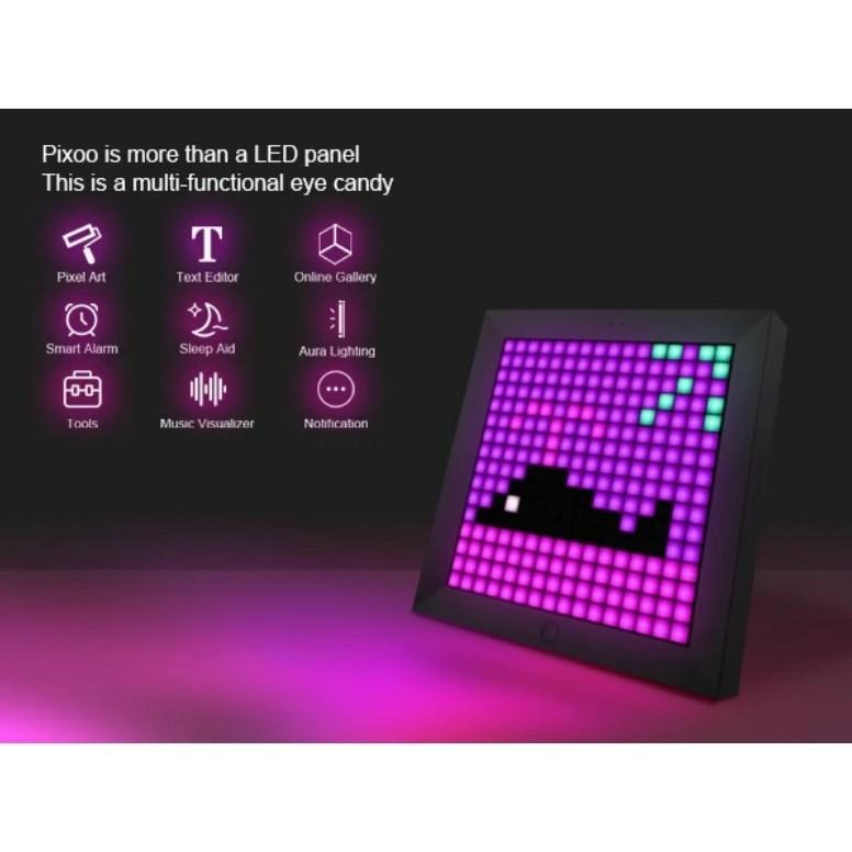 🔥臺灣出貨+發票開立 Divoom PIXOO 64 LED 像素顯示屏 電子相框 電子時鐘 DIY畫板 送女友禮物-細節圖5