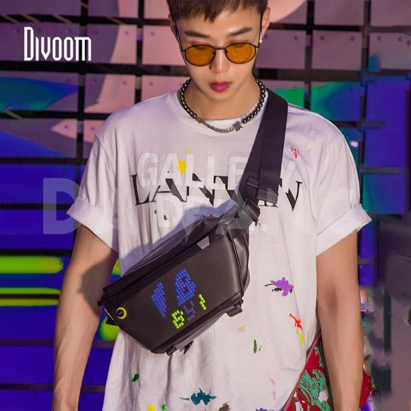 ⭐臺灣出貨+免運【Divoom 像素包】Divoom 胸包 防水胸包 Divoom 包包 LED背包 斜跨包男-細節圖2