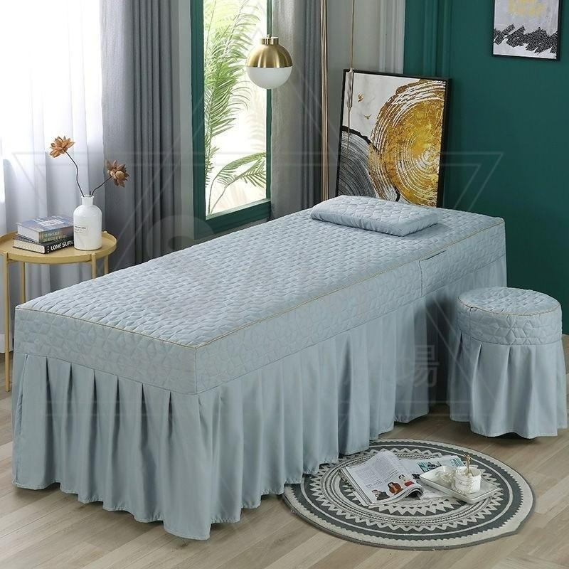 ⚡臺灣出貨+發票開立【美容床罩】親膚棉 美容床單 床包四件組 床包四件套 美容床罩 美容床包 按摩床罩 美容院 床單罩-細節圖5