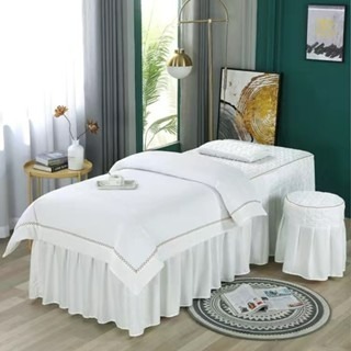 ⚡臺灣出貨+發票開立【美容床罩】親膚棉 美容床單 床包四件組 床包四件套 美容床罩 美容床包 按摩床罩 美容院 床單罩-規格圖9