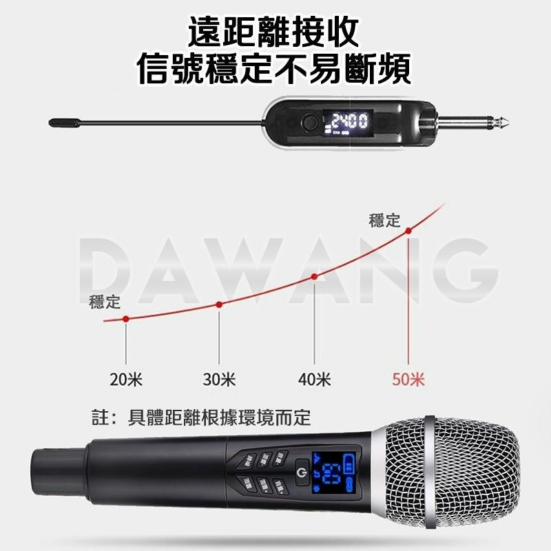 ⭐臺灣現貨 2025最新升級 可調高低音帶混響 無線麥克風 一拖二 混響麥克風 演出級麥克風 降噪麥克風 演出麥克風-細節圖6