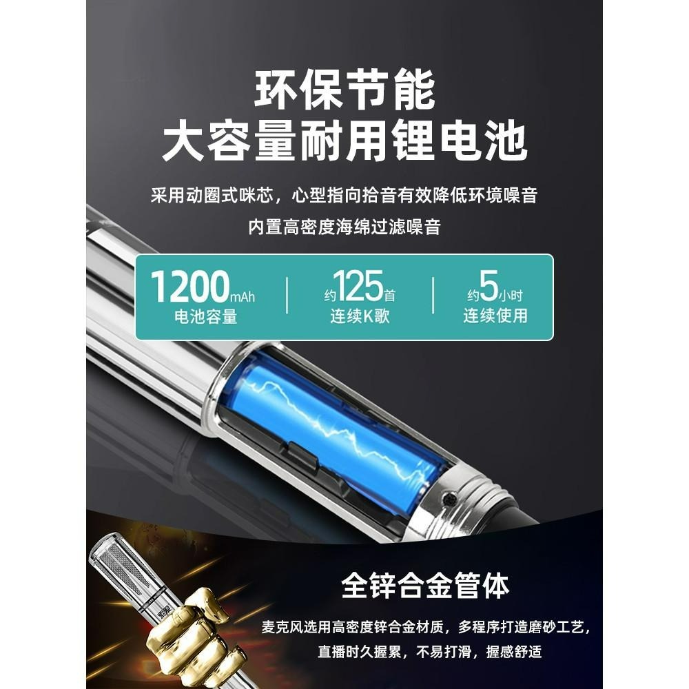 🔥台灣出貨+免運 頂配版 金屬U段可調頻 無線麥克風 一拖二 動圈麥克風 演出麥克風 直播麥克風 充電麥克風 即插即用-細節圖6