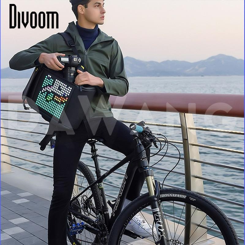 ⚡台灣出貨+超商免運【Divoom  像素包】防水雙肩包 電腦背包 雙肩後背包 旅行後背包大容量 雙層後背包 男友禮物-細節圖9