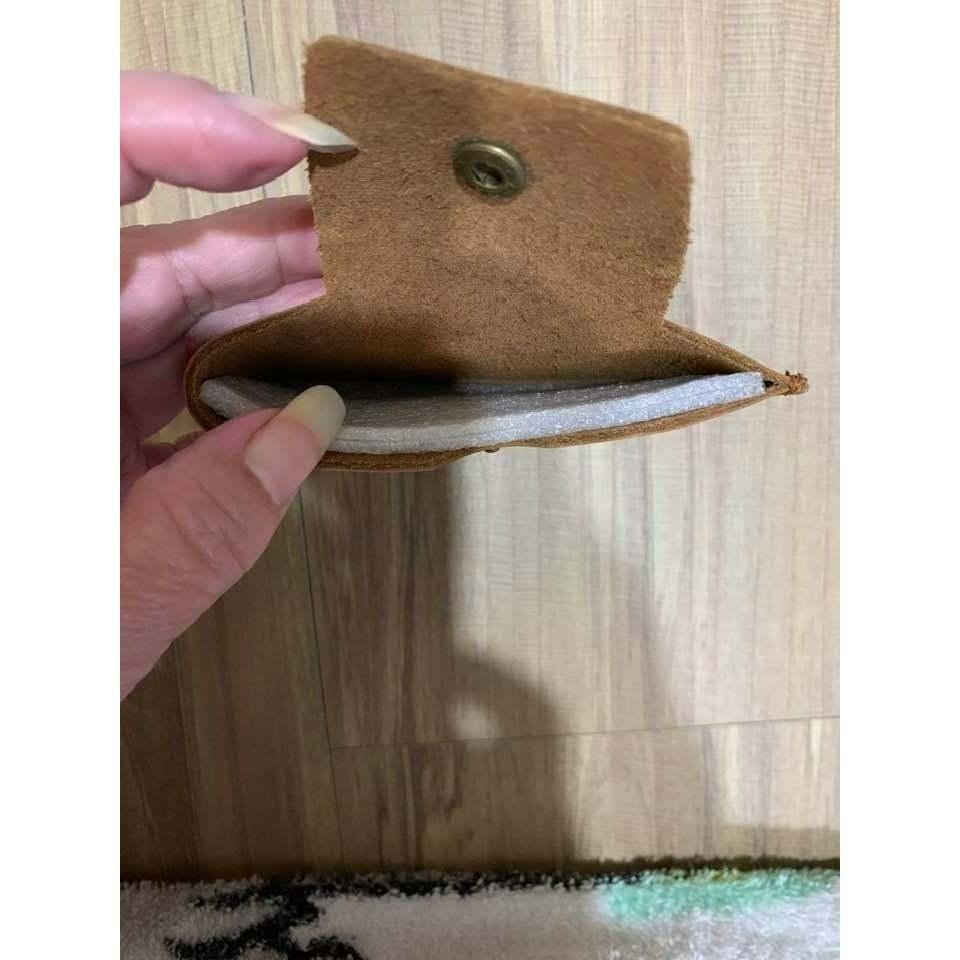 出清品【瑕疵特賣】真皮 瘋馬皮簡約橫式開釦名片/卡片夾 ☆ 兩色【KB05】-細節圖5