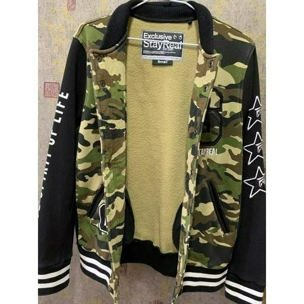 【二手】Stay Real 長袖迷彩刷毛排釦外套-細節圖2