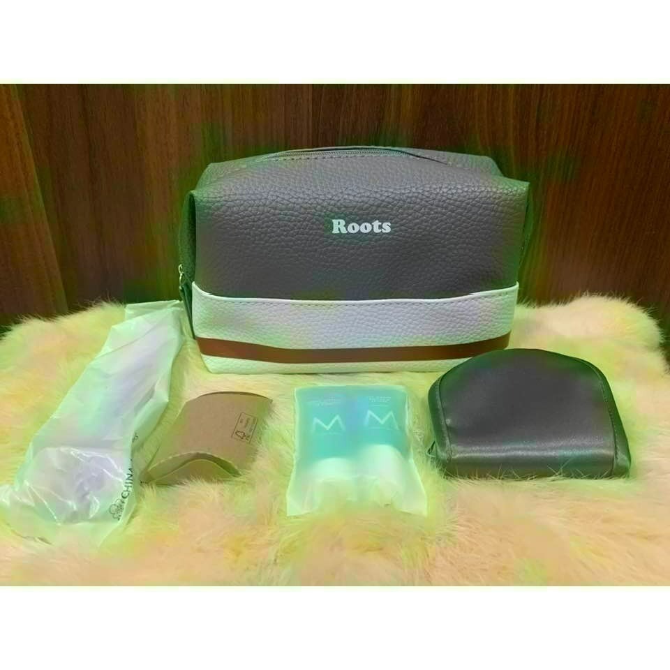 華航 x Roots 聯名 豪華經濟艙 盥洗包 過夜包 收納包-細節圖2