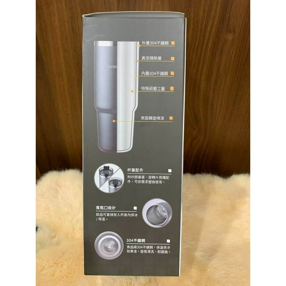 TOYOTA 不鏽鋼吸管杯 900ml 【冷鍛灰】-細節圖4