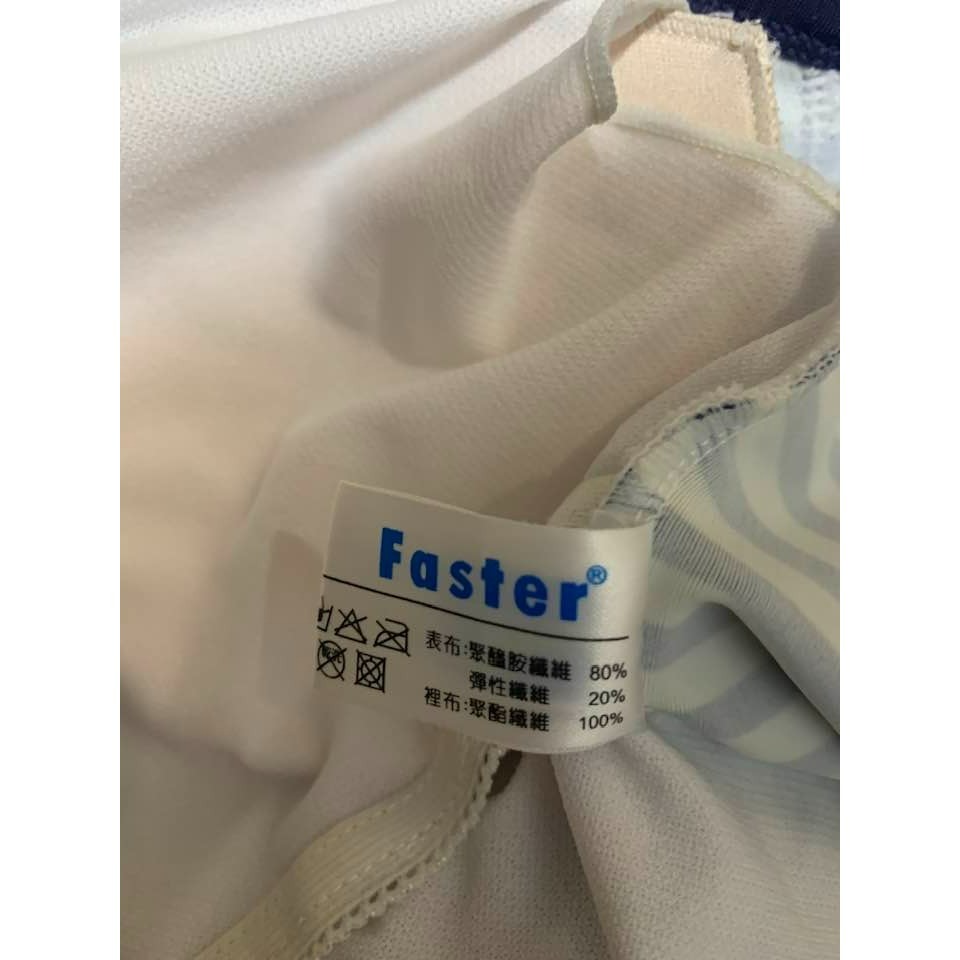 【二手】FASTER名人泳裝  連身條紋泳裝 M號-細節圖5