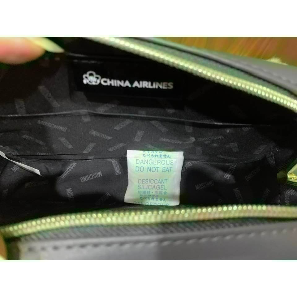 華航 2025 新色 晨霧灰 明曦黃 豪華商務艙 Moschino 過夜包 盥洗包-細節圖7