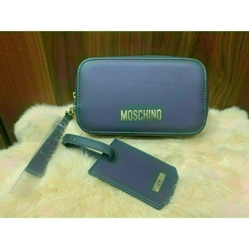 華航 2025 新色 晨霧灰 明曦黃 豪華商務艙 Moschino 過夜包 盥洗包-規格圖10