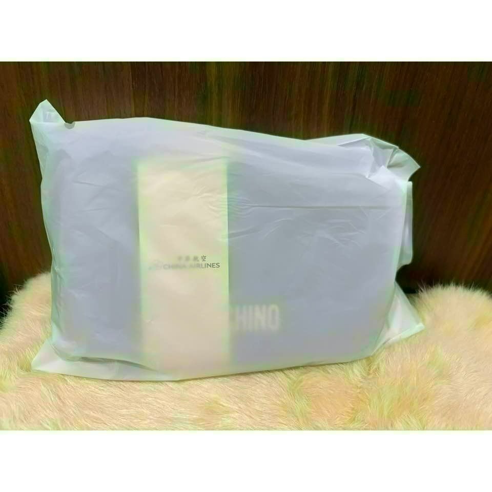 華航 2025 新色 晨霧灰 明曦黃 豪華商務艙 Moschino 過夜包 盥洗包-規格圖10
