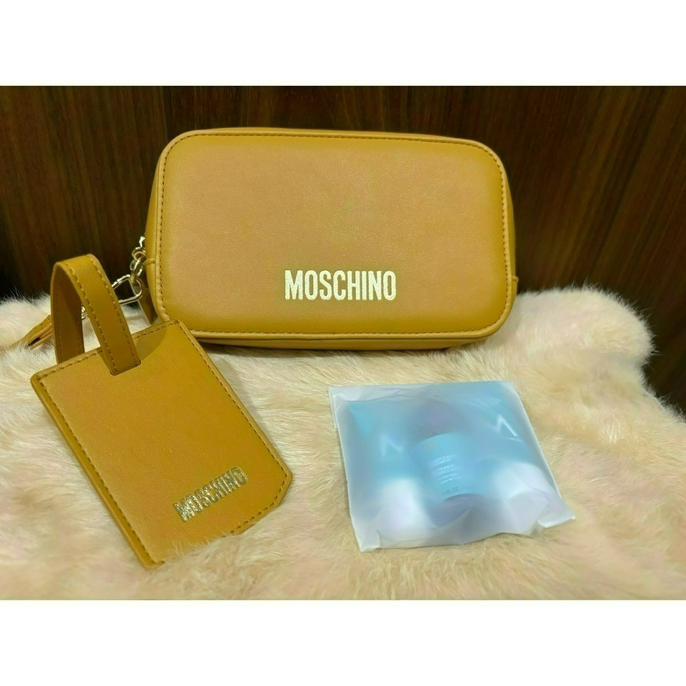 華航 2025 新色 晨霧灰 明曦黃 豪華商務艙 Moschino 過夜包 盥洗包-規格圖10