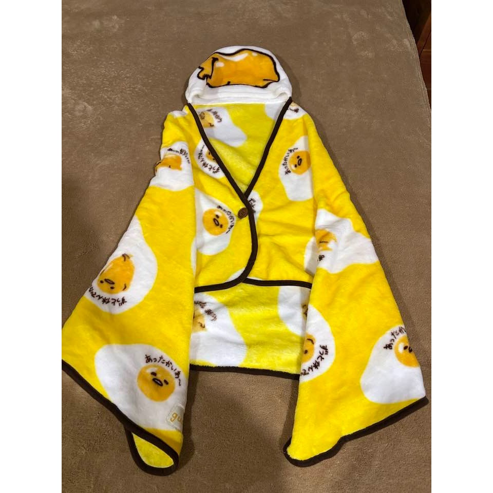 【二手】 蛋黃哥 gudetama 造型連帽浴巾-規格圖3
