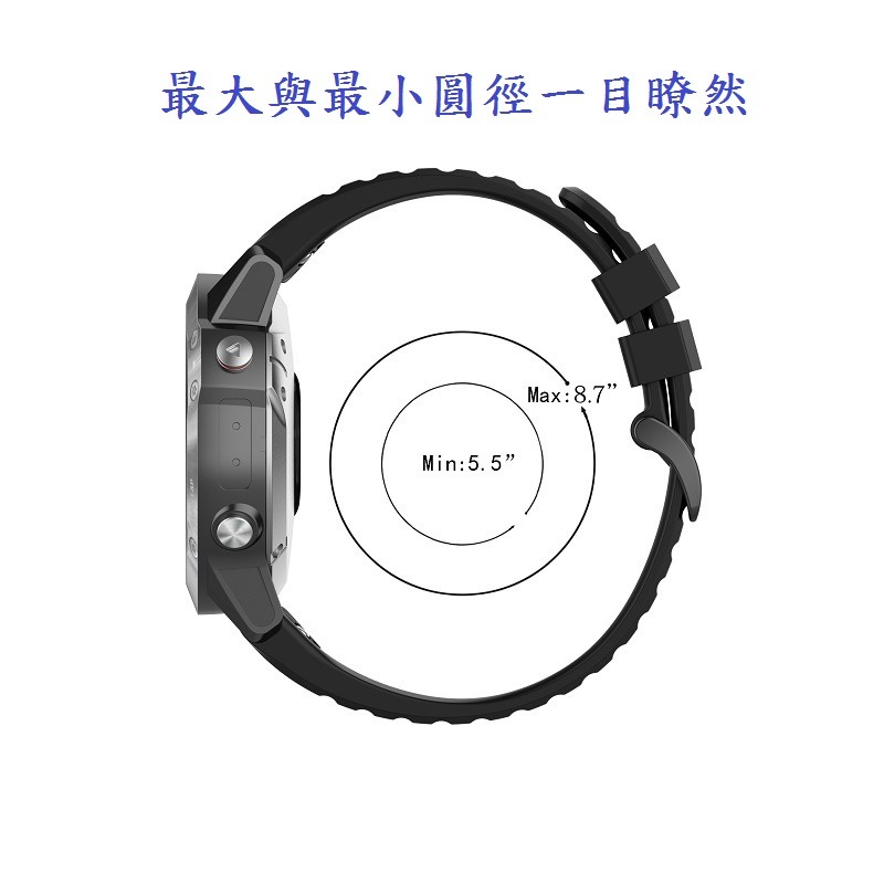 【矽膠錶帶】適用 高馳 COROS VERTIX 1 代 GPS 快拆 快扣 錶帶寬度 22mm-細節圖5