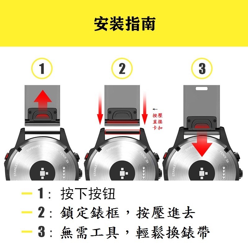 【矽膠錶帶】適用 高馳 COROS VERTIX 1 代 GPS 快拆 快扣 錶帶寬度 22mm-細節圖9