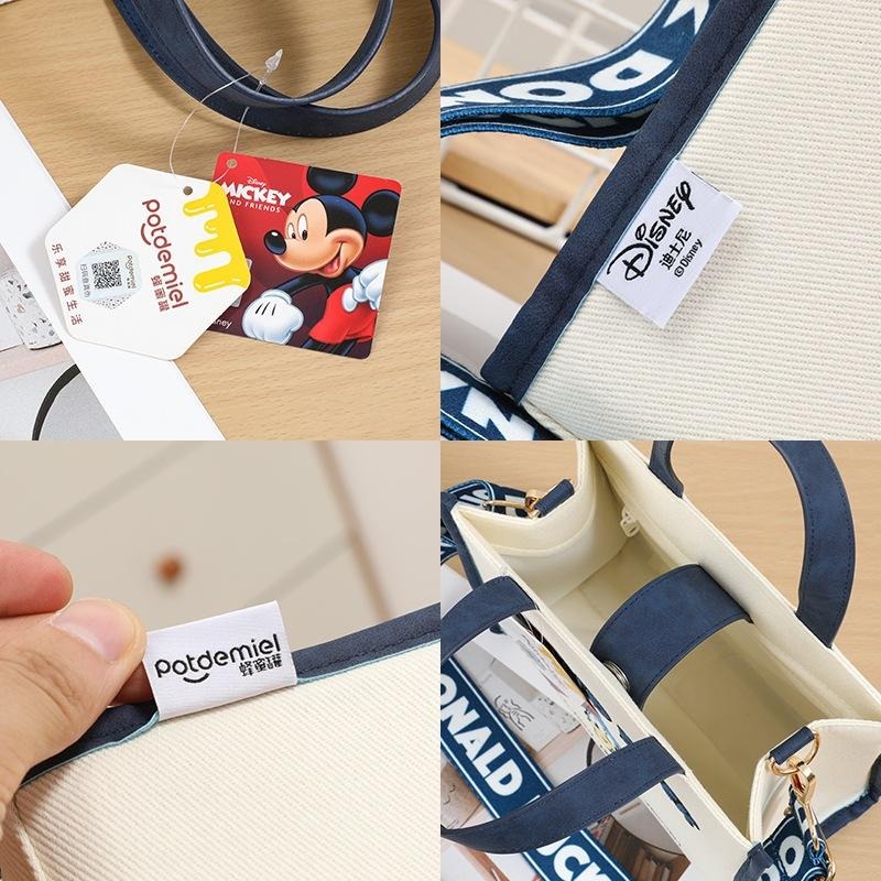 正版✨奇奇蒂蒂 草莓熊 維尼 唐老鴨 熊抱哥 小方包 斜背包 兩用包包 手提包 可愛包包 可拆可調式肩帶（平輸代購）-細節圖9