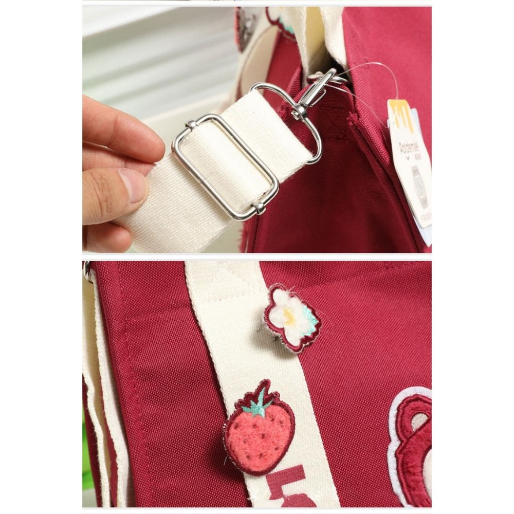 正版✨奇奇蒂蒂 維尼 包包 斜背包 帆布包 兩用包包 迪士尼包包 可愛提袋 可拆卸可調式肩帶（平輸代購）-細節圖6