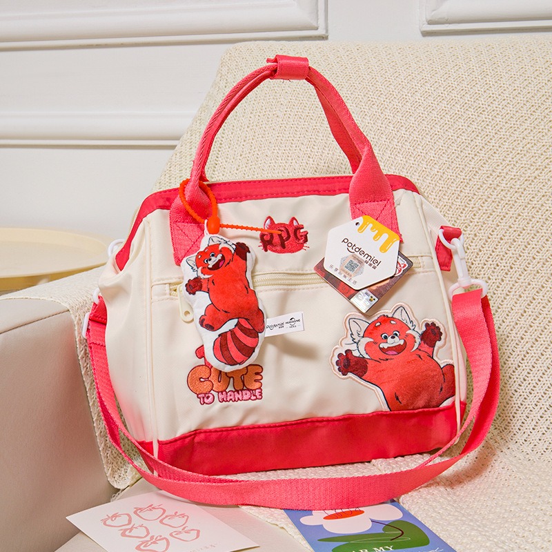 正版✨迪士尼包包 大容量手提包 斜背包 上課包包 兩用包包 熊抱哥 抱抱龍 小美 火腿 可拆卸可調肩帶（平輸代購）-規格圖9